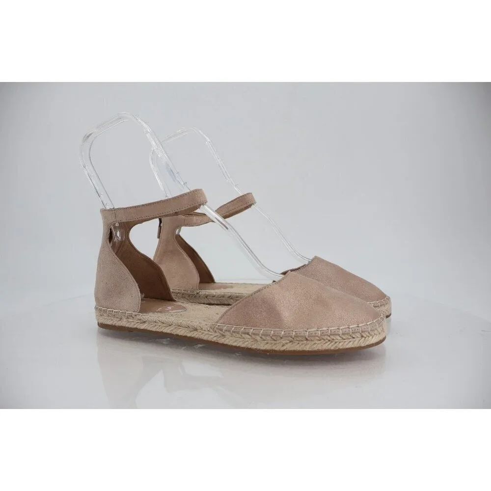 Eileen Fisher Womens Lala Espadrille Flat Size 10 Beige Metallic Leather